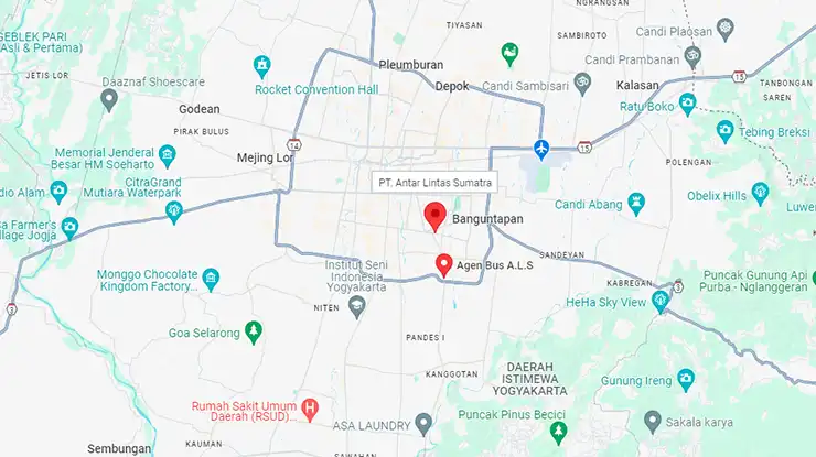 Lokasi Agen Bus ALS Daerah Istimewa Yogyakarta