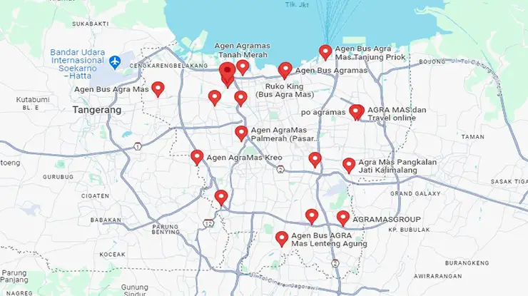 Lokasi Agen Bus Agra Mas DKI Jakarta