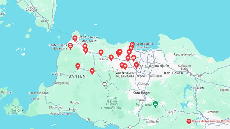 Lokasi Agen PO Nusantara Banten
