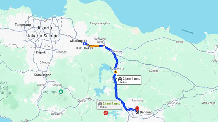 Rute Bus Primajasa Cikarang Bandung