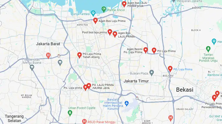 Agen Bus Laju Prima Jakarta