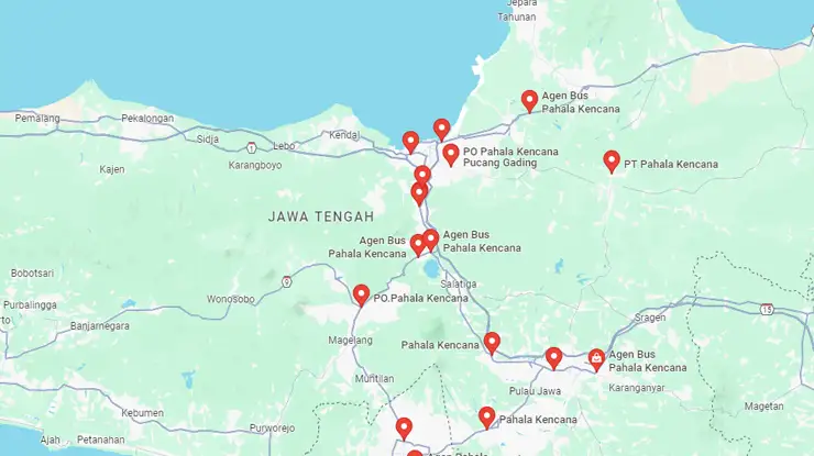 Agen Bus Pahala Kencana Jawa Tengah
